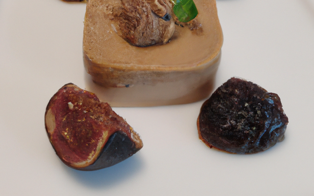 Foie gras et tartare de pruneaux
