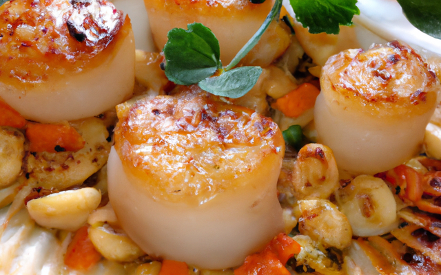 Noix de saint jacques aux légumes oubliés