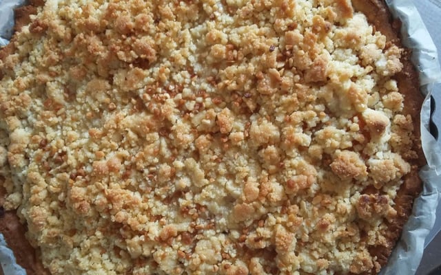 Tarte crumble aux abricots rapide