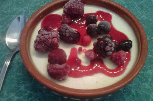 Panna cotta aux fruits rouges maison
