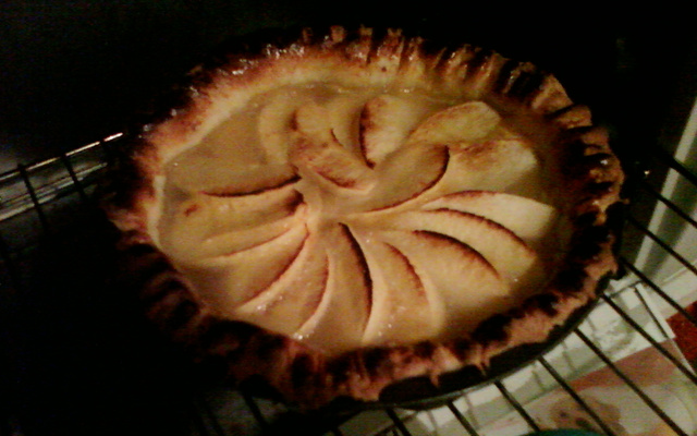 Gâteau aux pommes et nappage abricot