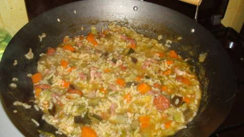 Risotto basque aux petits légumes