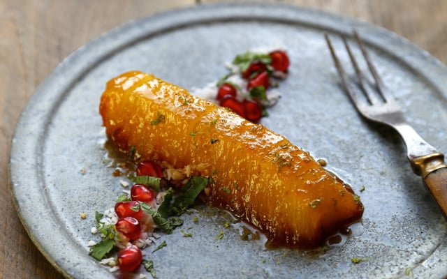 Ananas rôti à la grenade