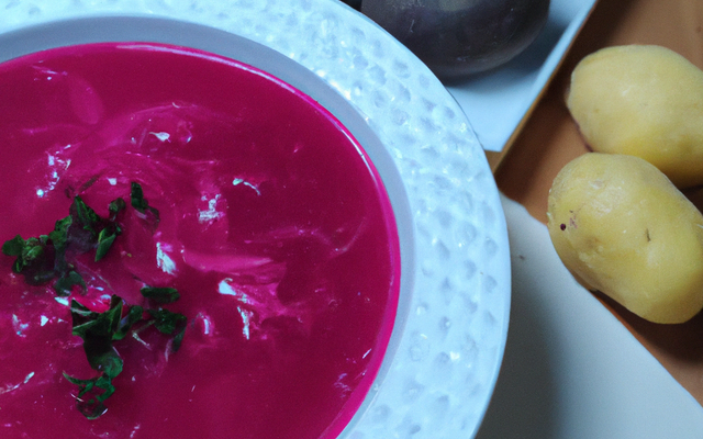 Soupe betterave, patates