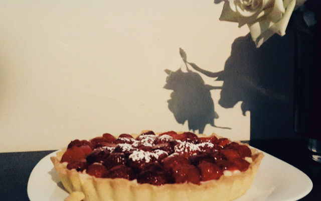 Tarte aux fraises traditionnelle à la crème pâtissière