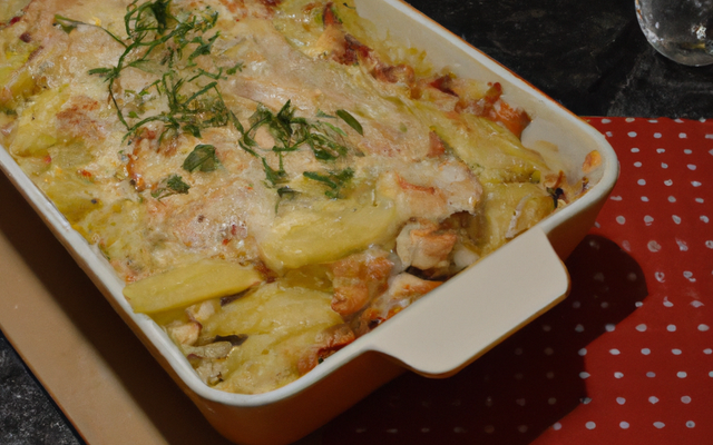 Gratin de poulet aux pommes de terre et fourme