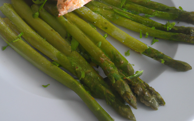 Poulet à l'orange et ses asperges vertes