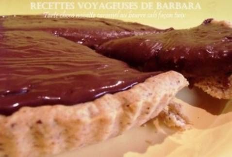 Tarte choco noisette caramel au beurre salé façon twix