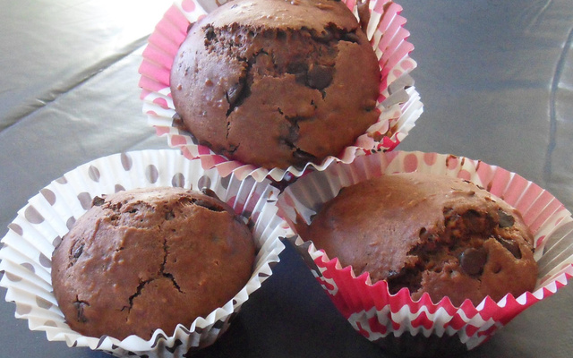Muffins au chocolat & pralin (sans beurre)