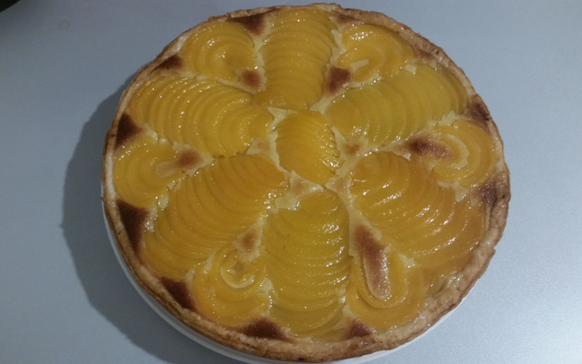 Tarte aux poire et crème amandine