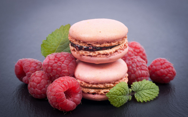 Macarons à la framboise