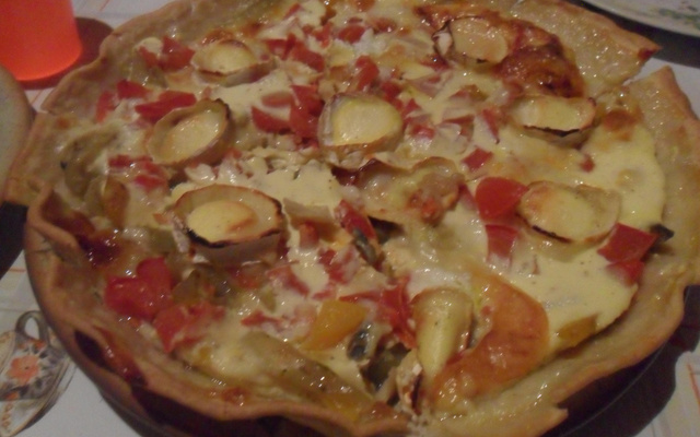 Tarte au chèvre frais et aux légumes d'été