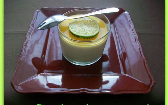 Bavarois au citron vert en verrine