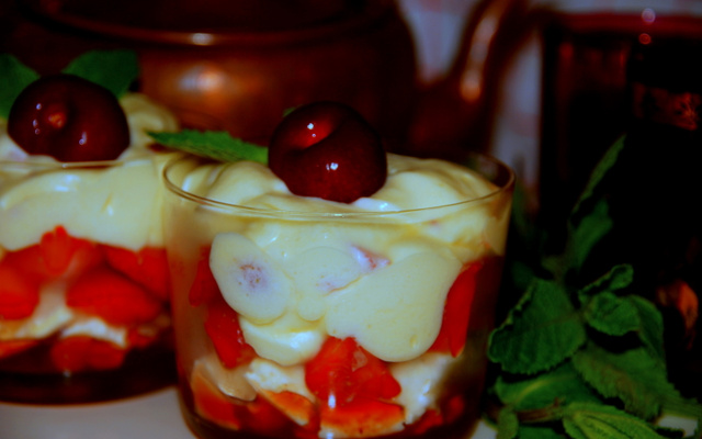 Tiramisu de modène aux fraises façon meringue