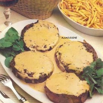 Cœur de filet flambé au poivre