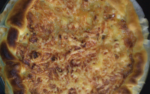 Tarte poireaux pomme de  terre et lardons