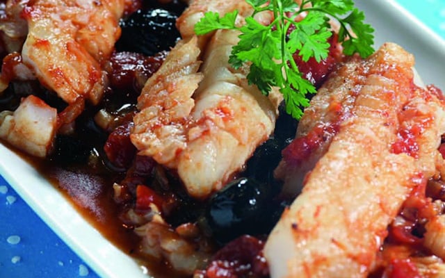 Morue aux olives noires