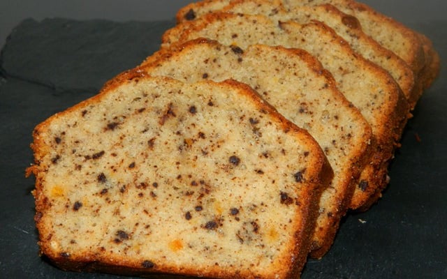 Cake chocolat noir et écorces d'oranges confites