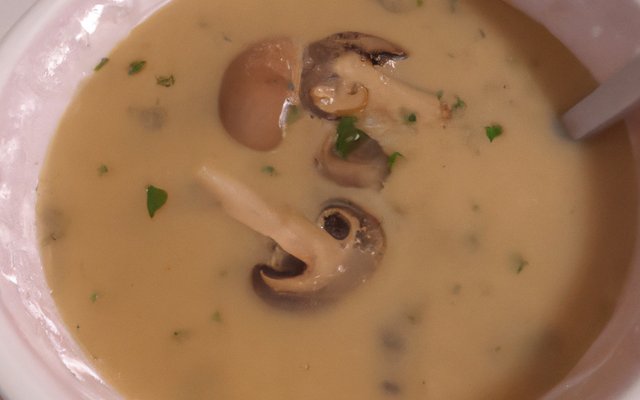 Soupe champignon moutarde