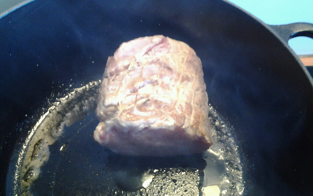 Rôti de porc aux lardons