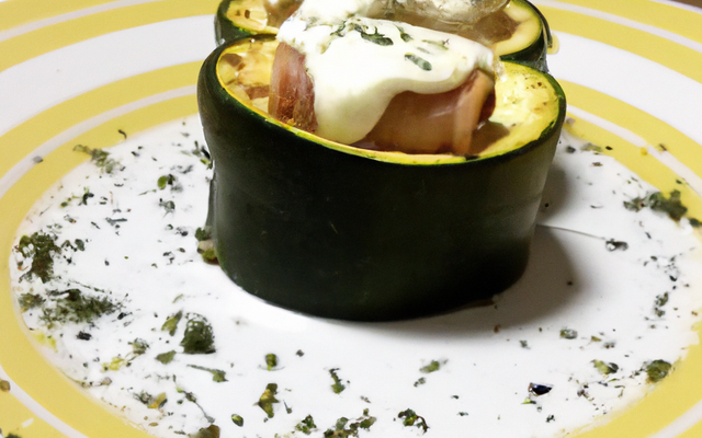 Courgette farcie au boursin