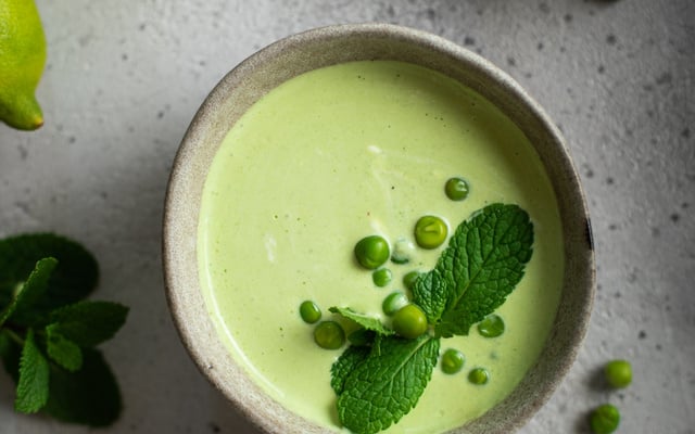 Velouté de petit pois maison
