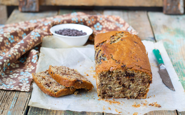 Cake aux bananes et pépites de chocolat