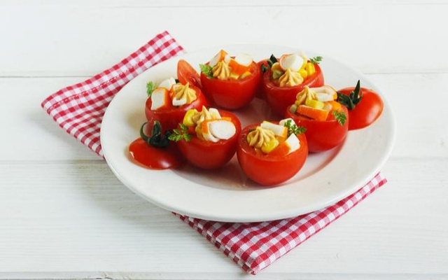 Mini-tomates farcies aux Petits Coraya