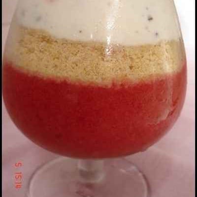 Verrine d'amande et Framboise