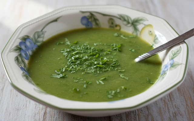 Potage de poireaux et oseille