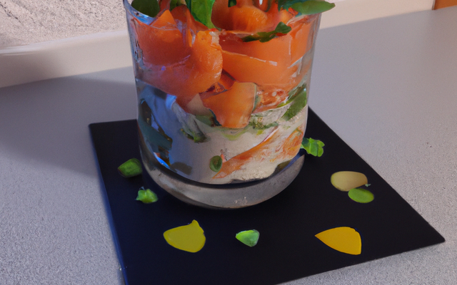 Verrine au saumon rapide