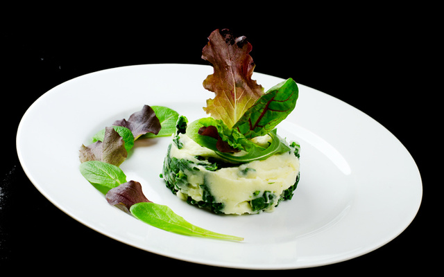 Purée au mascarpone et aux épinards