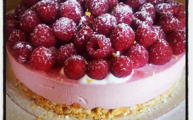 Bavarois framboise maison