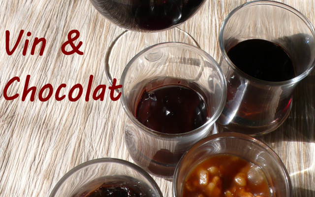 Variations de ganaches noires et accords chocolat-vin