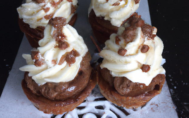 Cup cakes choco coco sous sa chantilly de nutella