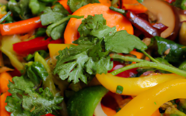 Wok de légumes variés à la coriandre