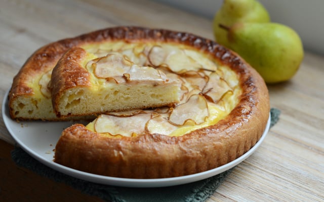 Tarte briochée aux poires