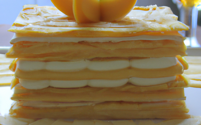 Lotte mille feuille à la mangue