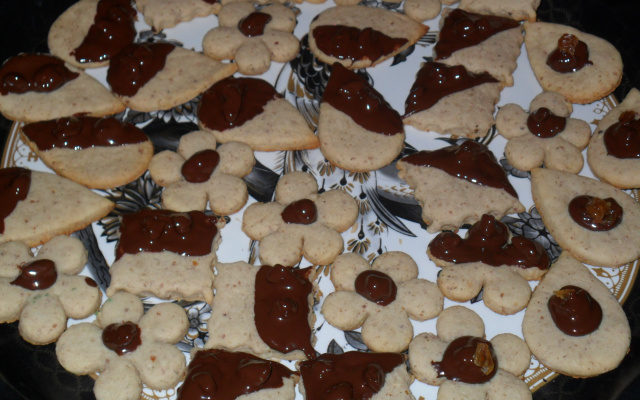 Sablés au chocolat et aux raisins secs