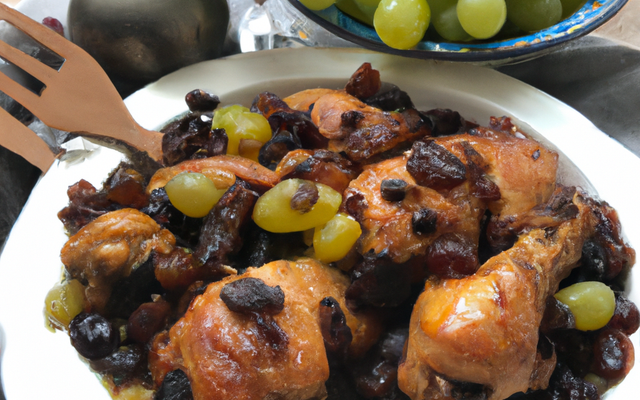 Chapon aux raisins