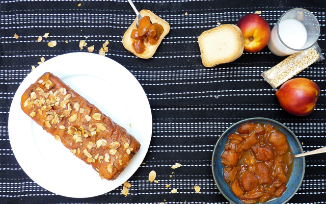 Gâteau à l’abricot et amande façon tatin