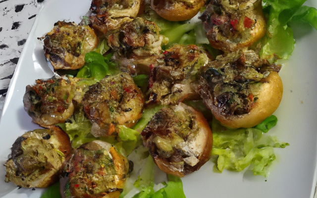 Champignons farcis au crabe