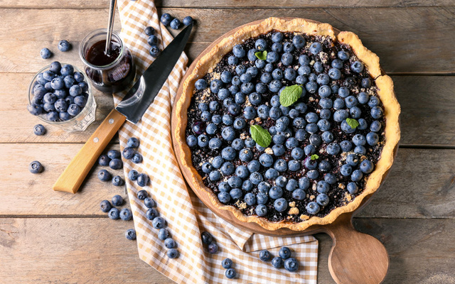 Tarte aux myrtilles traditionnelle