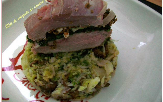 Rôti de magrets de canard farci