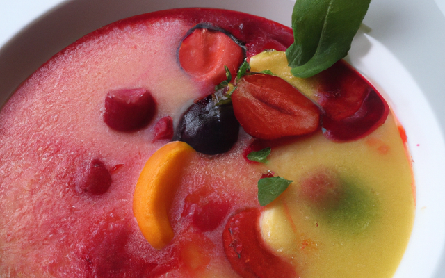 Soupe de fruits au champagne