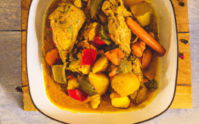 Poulet au curry et légumes