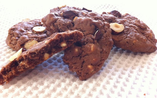 Cookies double choco-noisette