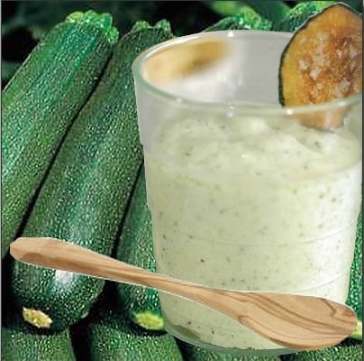 Mousse de courgettes et ses chips