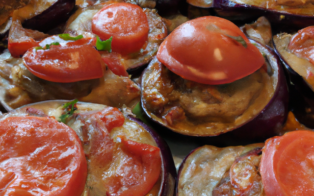 Aubergines avec ses tomates au four