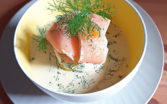 Crème de fenouil au saumon fumé